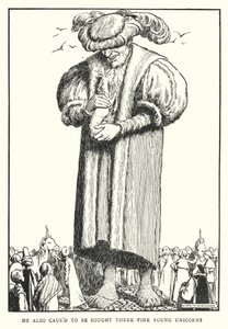 Er ließ auch drei junge Einhörner kaufen von William Heath Robinson