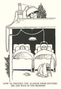 Wie man verhindert, dass der Wecker die Frau am Morgen stört von William Heath Robinson