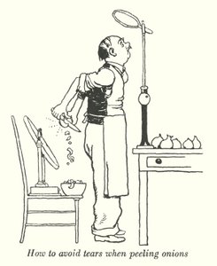 Wie man Tränen vermeidet, wenn man Zwiebeln schält von William Heath Robinson