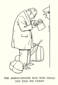 Illustration für Railway Ribaldry von W Heath Robinson (Lithographie) von William Heath Robinson