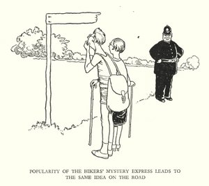 Illustration für Railway Ribaldry von W Heath Robinson von William Heath Robinson