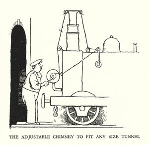 Illustration für Railway Ribaldry von W Heath Robinson von William Heath Robinson