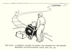 Illustration für Railway Ribaldry von W Heath Robinson von William Heath Robinson