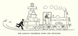 Illustration für Railway Ribaldry von W Heath Robinson von William Heath Robinson