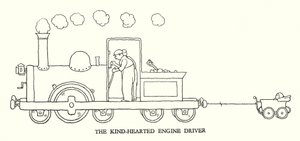 Illustration für Railway Ribaldry von W Heath Robinson (Lithografie) von William Heath Robinson