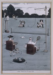 Rasen-Tennis für die Mittelalterlichen von William Heath Robinson