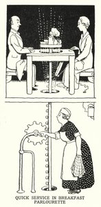Schneller Service im Frühstücksraum von William Heath Robinson