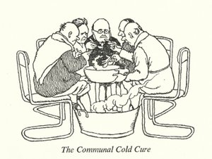 Die gemeinschaftliche Kaltkur (Lithografie) von William Heath Robinson