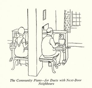 Das Gemeinschaftsklavier, für Duette mit Nachbarn von William Heath Robinson