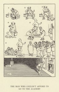 Der Mann, der es sich nicht leisten konnte, zur Akademie zu gehen von William Heath Robinson
