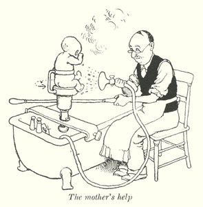 Die Hilfe der Mutter (Litho) von William Heath Robinson