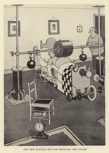 Das neue Banting-Bett zur Figurreduzierung von William Heath Robinson