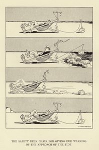 Der Sicherheitsliegestuhl zur Warnung vor der Annäherung der Flut