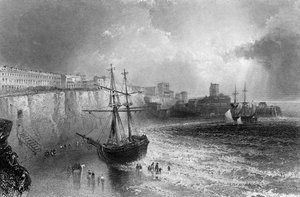 Broadstairs, Kent, graviert von Robert Brandard, 1842
