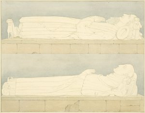 Efigien der Canynges in St. Mary Redcliffe von William Henry Bartlett