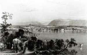 Genf von Coligny, graviert von Robert Wallis von William Henry Bartlett