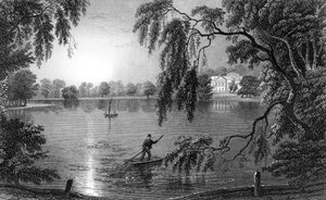 Gosfield Hall, von der Weathersfield Road, Essex, graviert von Charles Mottram, 1833 von William Henry Bartlett