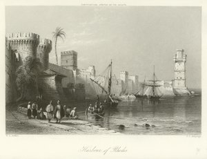 Hafen von Rhodos von William Henry Bartlett