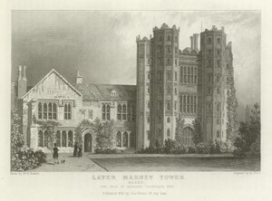 Layer Marney Tower, Essex, der Sitz von Mathews Corsellis, Esquire von William Henry Bartlett
