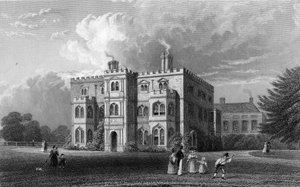 Marks Hall, Coggeshall, Essex, graviert von John Carr Armytage, 1833 von William Henry Bartlett