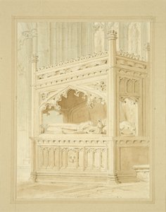 Denkmal für William Canynges in St. Mary Redcliffe von William Henry Bartlett