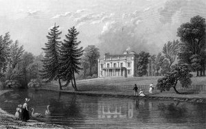 Moor Hall, in der Nähe von Harlow, Essex, graviert von John Rogers, 1833 von William Henry Bartlett