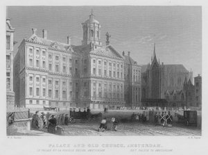 Palast und alte Kirche, Amsterdam (Stich)