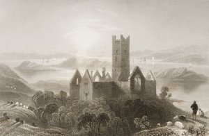 Roserk Abbey, County Mayo, Irland, aus 