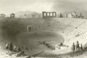Das Amphitheater, Verona von William Henry Bartlett