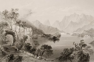 Der Obere See in Killarney, County Killarney, Irland, aus 