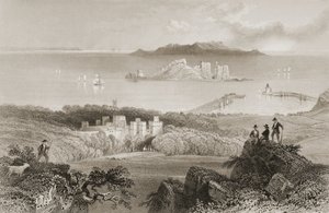 Ansicht von Howth Castle, County Dublin, Irland, aus 