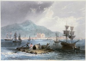 Ansicht von Montreal und Booten - in „Canadian Scenery illustrated“ von William Henri Barlett, ed. George Virtue von William Henry Bartlett