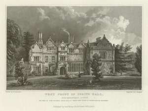 Westfront von Spains Hall, Finchingfield, Essex, der Sitz von John Ruggles Brice, Esquire