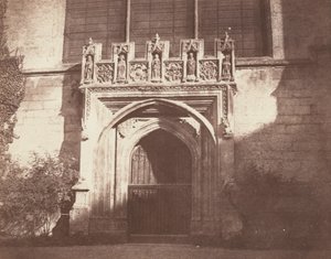 Eine alte Tür, Magdalen College, Oxford von William Henry Fox Talbot