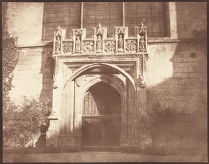 Eine alte Tür im Magdalen College, Oxford, April 1843 von William Henry Fox Talbot