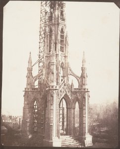 Scott-Denkmal vor der Fertigstellung, Edinburgh von William Henry Fox Talbot