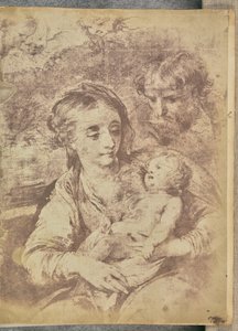 Die Heilige Familie mit drei Cherubim von William Henry Fox Talbot