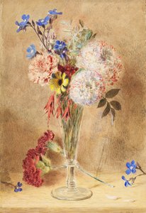 Blumen in einer Glasvase von William Henry Hunt