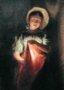 Mädchen im Kerzenlicht von William Henry Hunt