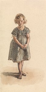 Junges Mädchen steht barfuß von William Henry Hunt