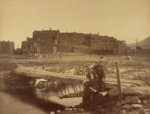 Pueblo de Taos, Nord-New Mexico, Denver und Rio Grande Railway von William Henry Jackson