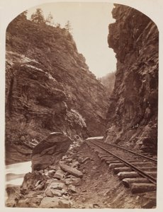 Ansicht einer Eisenbahn in den Rockies