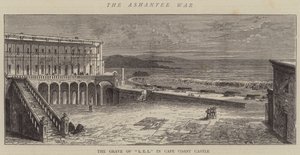 Der Ashantee-Krieg, das Grab von L E L in Cape Coast Castle von William Henry James Boot