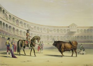 Picador fordert den Stier heraus, 1865 von William Henry Lake Price