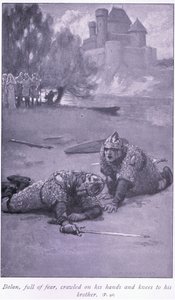 Balan, voller Angst, kroch auf Händen und Knien zu seinem Bruder von William Henry Margetson