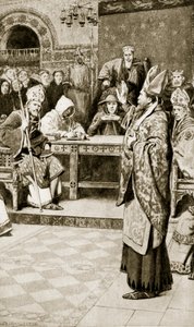 Jocelyn, Bischof von Glasgow, in Northampton, 1176, Illustration aus 