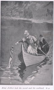 König Arthur nahm das Schwert und die Scheide von William Henry Margetson