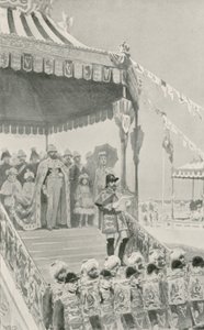 Die Königin wird in Delhi zur Kaiserin von Indien ausgerufen von William Henry Margetson