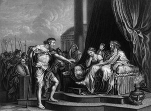 Herodes wird von ihm getadelt..., sperrte Johannes ins Gefängnis, Mitte 19. Jahrhundert
