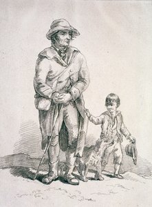 Ein Bauer mit einem Hund und einem Jungen, Provinzcharaktere von William Henry Pyne